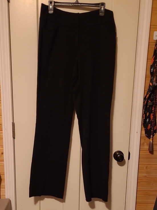 Elle Pants - Elle Black Straight-Leg Dress Trousers